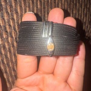 Alor 18k Gold  Black Steel Wrap Bracelet